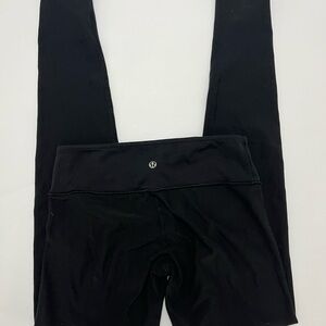 Lululemon Black Leggings Y2K fold over reverse colour size 6